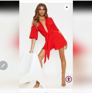 PRETTYLITTLETHING 22 hot pink romper